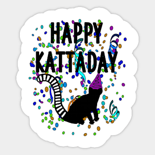 bright colorful kattaday ring-tailed lemur animal design Sticker